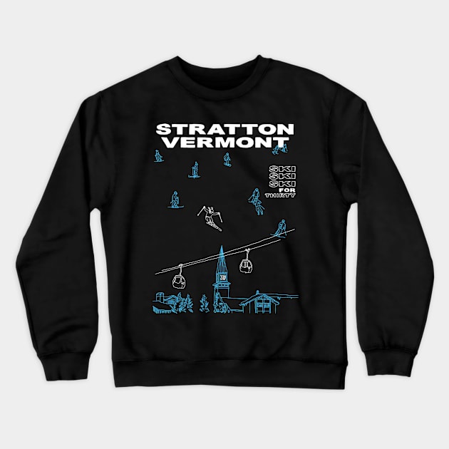 Ski Stratton Crewneck Sweatshirt by lbergerdesign